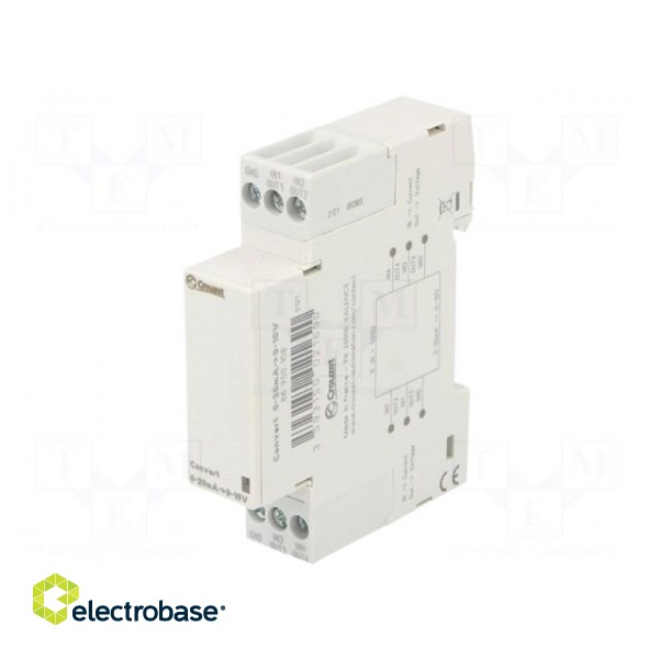 Converter: analog signals | for DIN rail mounting | 0÷20mA | IP20 image 1