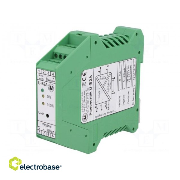 Converter: current | for DIN rail mounting | 0÷5A | 18÷350VDC | IP20 image 1