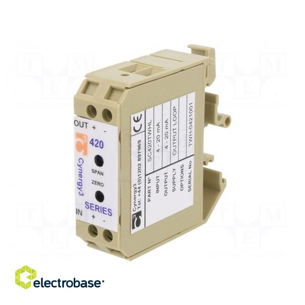 Converter: signal separator | for DIN rail mounting | 4÷20mA фото 1