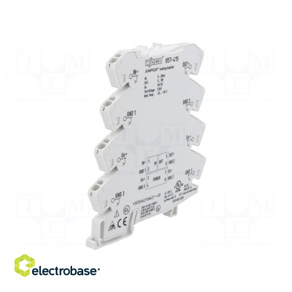 Converter: signal separator/amplifier | for DIN rail mounting paveikslėlis 1