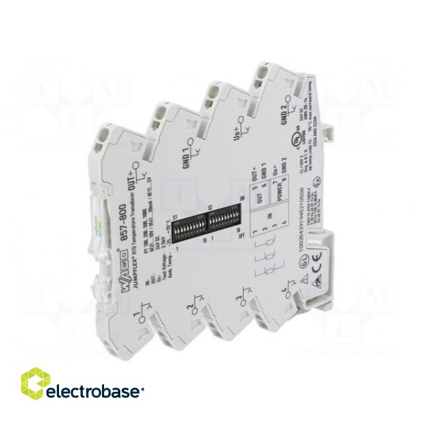 Converter: temperature | for DIN rail mounting | 24VDC | IP20 image 1