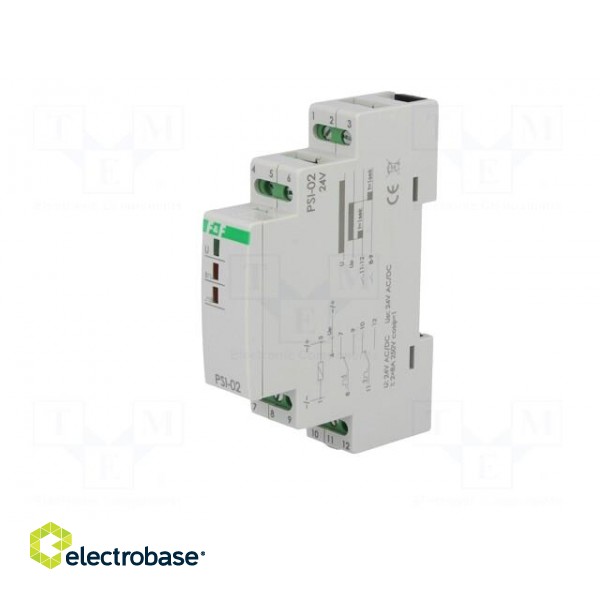 Converter: voltage | DIN | 24VAC/DC | 24VDC | IP20 | 24VAC | -25÷50°C image 2
