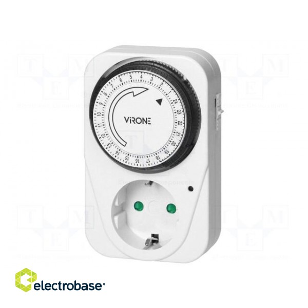 Programmable time switch | 15min÷24h | 230VAC/16A | IP20 | Schuko