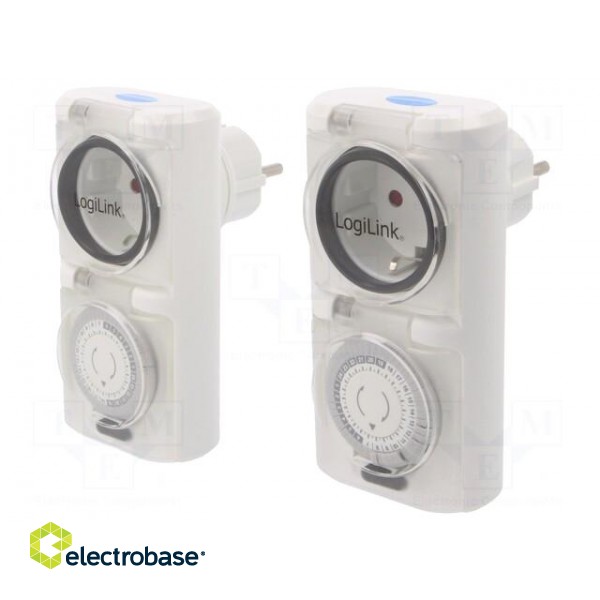 Programmable time switch | 30min÷24h | 230VAC/16A | 230VAC | IP44 image 1