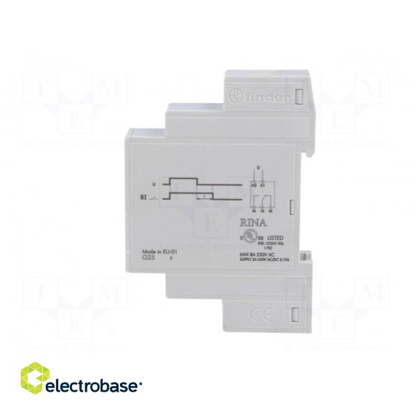 Timer | 0,05s÷180s | SPDT | 250VAC/8A | 24÷240VAC | 24÷240VDC | DIN | IP20 paveikslėlis 3