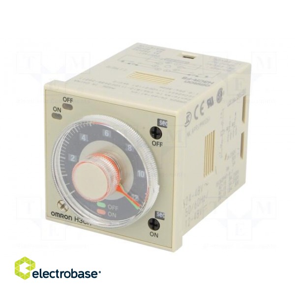 Timer | 0,05s÷300h | DPDT | 250VAC/5A | Usup: 24VAC | 24VDC | octal | PIN: 8 image 1