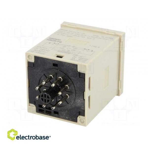 Timer | 0,05s÷300h | DPDT | 250VAC/5A | Usup: 24VAC | 24VDC | octal | PIN: 8 image 6