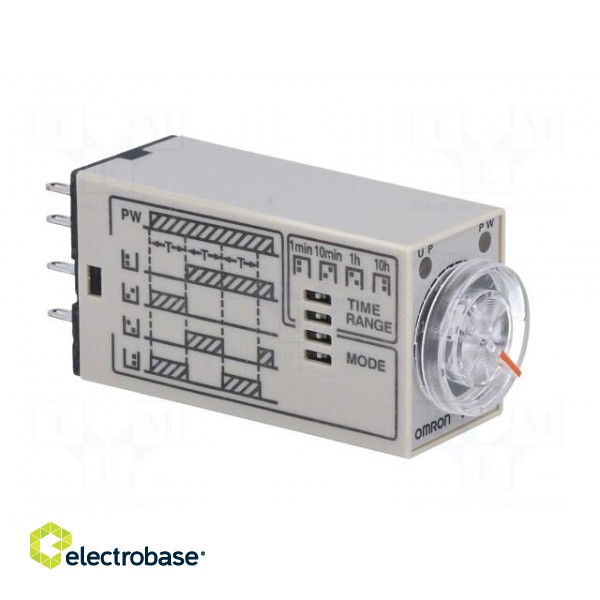 Timer | 0,1min÷10h | DPDT | 250VAC/5A | 24VDC | socket | -10÷50°C | PIN: 8 image 8