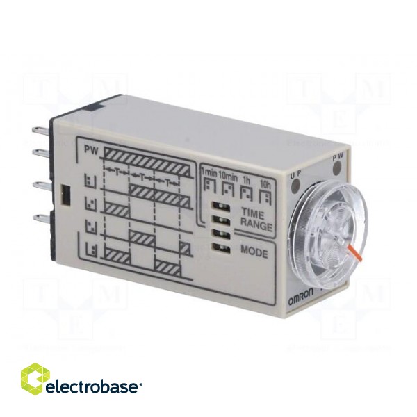 Timer | 0,1min÷10h | DPDT | 250VAC/5A | 24VDC | socket | -10÷50°C | PIN: 8 фото 8