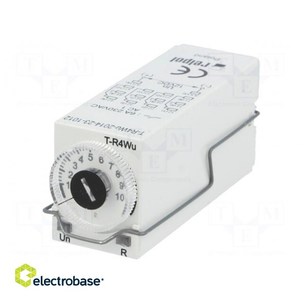 Timer | 0,1s÷100h | 4PDT | 250VAC/6A | 12VDC | DIN,socket,on panel фото 1