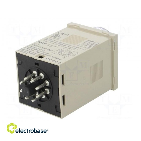 Timer | 0,1s÷10h | DPDT | 240VAC/5A,24VDC/5A | 220÷240VAC | socket image 6