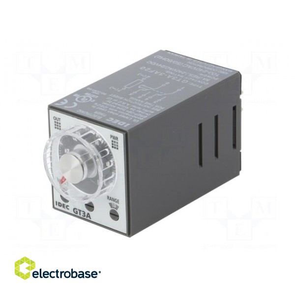 Timer | 0,1s÷180h | DPDT | 250VAC/5A,30VDC/5A | 100÷240VAC | socket image 2