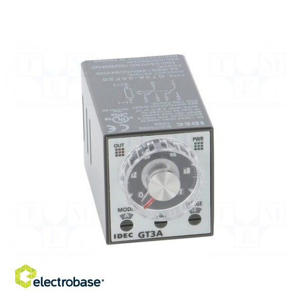 Timer | 0,1s÷180h | DPDT | 250VAC/5A,30VDC/5A | 100÷240VAC | socket image 9