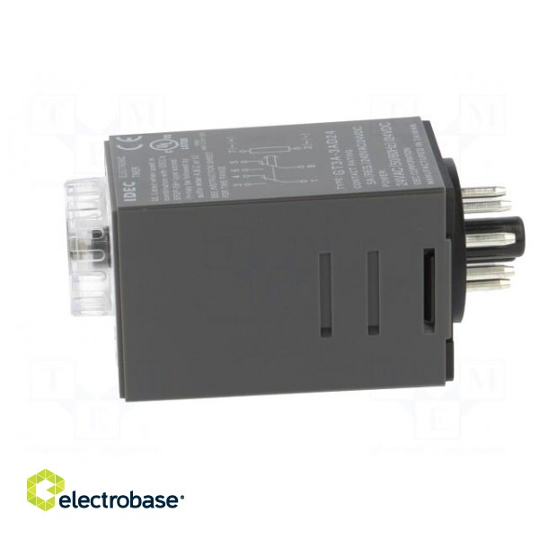 Timer | 0,1s÷180h | DPDT | 250VAC/5A,30VDC/5A | 24VAC | 24VDC | socket image 3