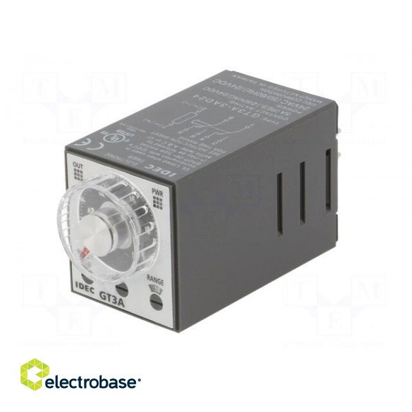 Timer | 0,1s÷180h | DPDT | 250VAC/5A,30VDC/5A | 24VAC | 24VDC | socket image 2