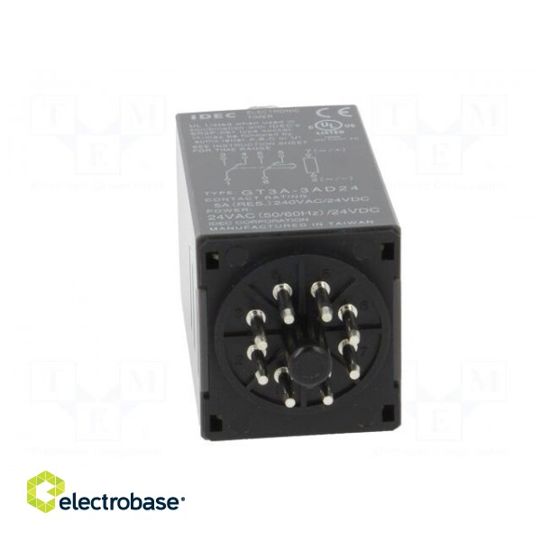 Timer | 0,1s÷180h | DPDT | 250VAC/5A,30VDC/5A | 24VAC | 24VDC | socket image 5