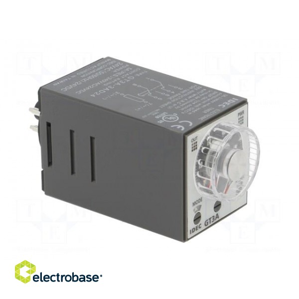 Timer | 0,1s÷180h | DPDT | 250VAC/5A,30VDC/5A | Usup: 24VAC | socket image 8