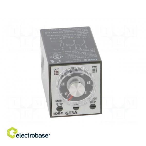 Timer | 0,1s÷180h | DPDT | 250VAC/5A,30VDC/5A | Usup: 24VAC | socket image 9
