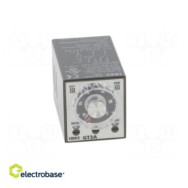 Timer | 0,1s÷180h | SPDT + SPDT | 250VAC/3A,30VDC/1A | socket | PIN: 8 image 9