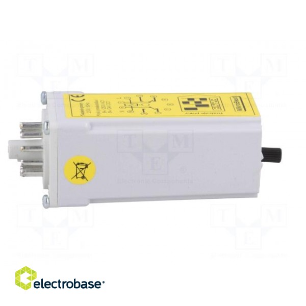 Timer | 0,25s÷12min | DPDT | 24VDC/8A,250VAC/8A | 230VAC | socket | IP20 image 3