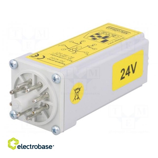 Timer | 0,25s÷12min | DPDT | 24VDC/8A,250VAC/8A | 24VAC | 24VDC | socket image 1