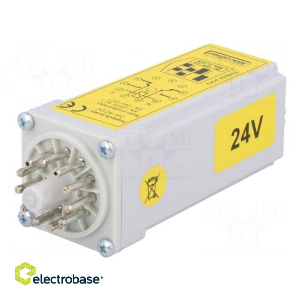 Timer | 0,25s÷12min | DPDT | 24VDC/8A,250VAC/8A | 24VAC | 24VDC | socket image 1