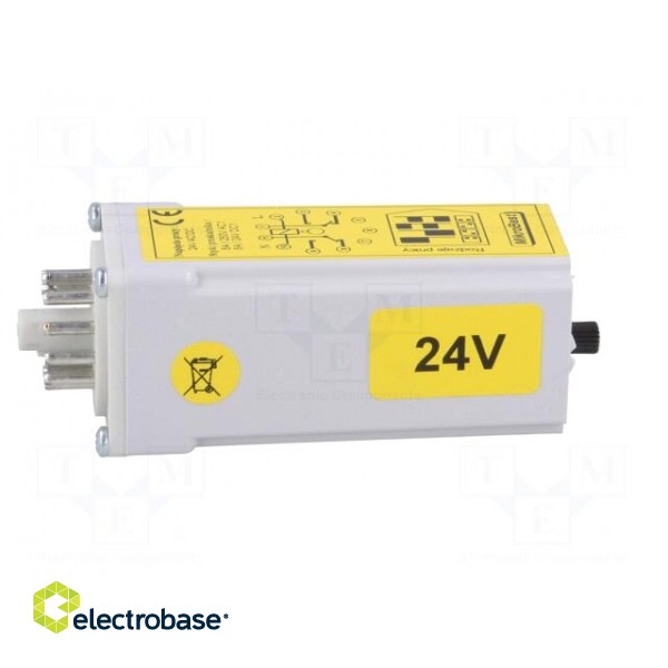 Timer | 0,25s÷12min | DPDT | 24VDC/8A,250VAC/8A | 24VAC | 24VDC | socket image 3