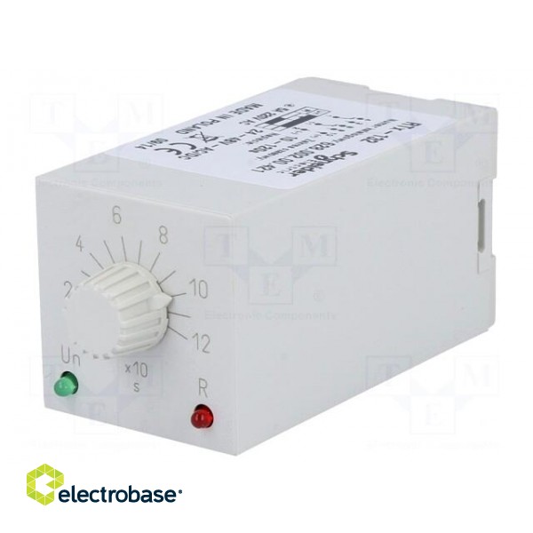 Timer | 10÷120s | DPDT | 230VAC/5A | 24÷48VAC | 24÷48VDC | undecal | IP40 фото 1
