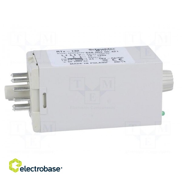 Timer | 10÷120s | DPDT | 230VAC/5A | 24÷48VAC | 24÷48VDC | undecal | IP40 фото 7
