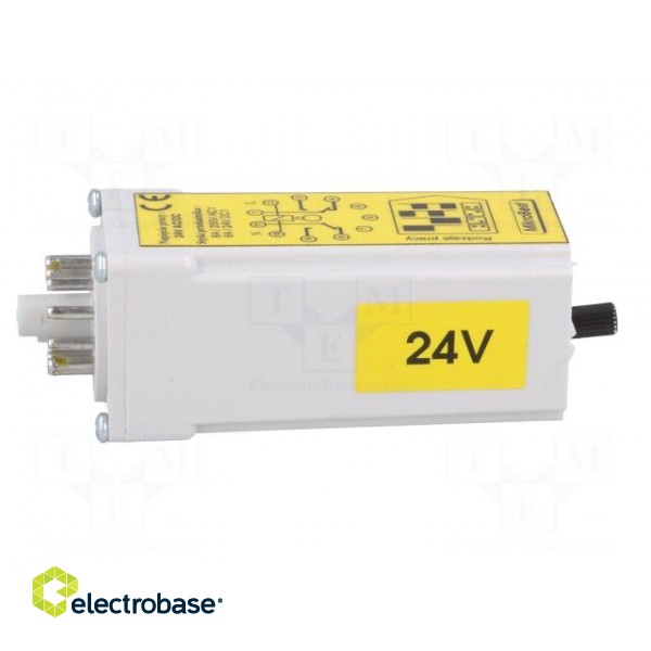 Timer | 15s÷12h | DPDT | 24VDC/8A,250VAC/8A | 24VAC | 24VDC | socket image 3