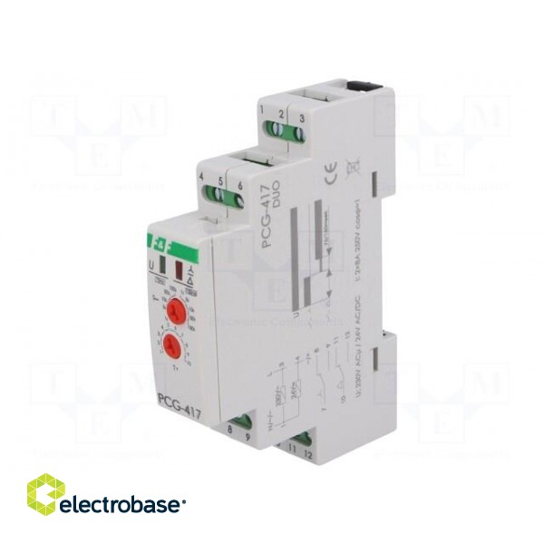 Timer | 1s÷1000s | DPDT | 8A | 24/230VAC | 24VDC | for DIN rail mounting image 1
