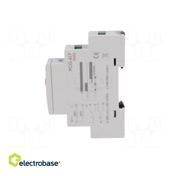 Timer | 1s÷1000s | DPDT | 8A | 24/230VAC | 24VDC | for DIN rail mounting image 3