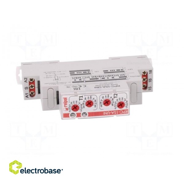 Timer | 1s÷10days | SPDT | 24VDC/16A,250VAC/16A | 12÷240VAC | DIN | IP20 image 9