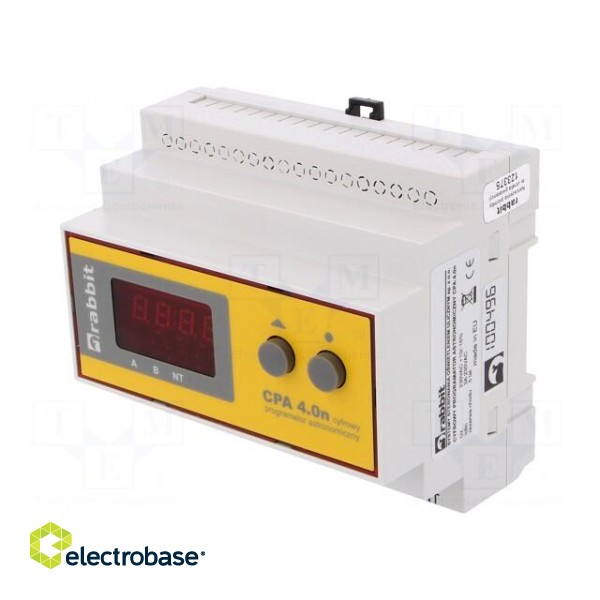 Programmable time switch | 230VAC | DIN | OUT 1: 230VAC/8A | IP20 image 1