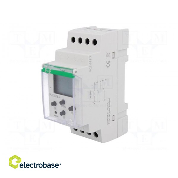 Programmable time switch | Range: 1 year | DPDT | 24÷264VAC | DIN image 2