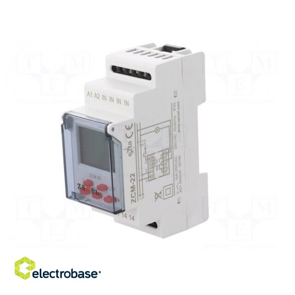 Programmable time switch | Range: 1 year | SPDT | 230VAC | DIN | PIN: 5 image 2