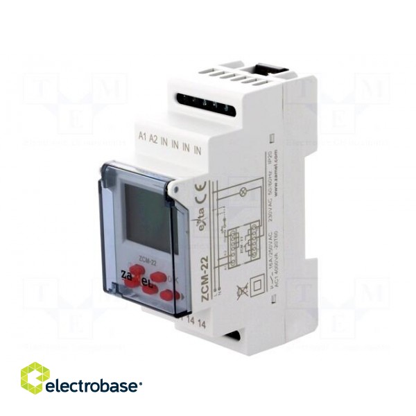 Programmable time switch | Range: 1 year | SPDT | 230VAC | PIN: 5 | IP20 image 1