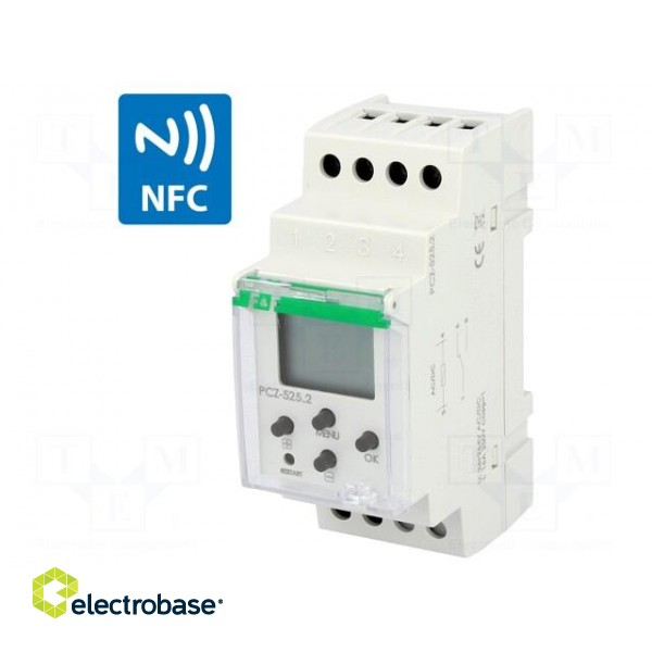 Programmable time switch | Range: 1 year | SPDT | 24÷264VAC | DIN фото 1
