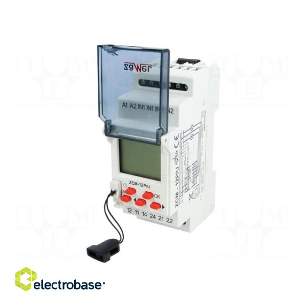 Programmable time switch | Range: 24h / 7days | DPDT | 24÷250VAC image 1