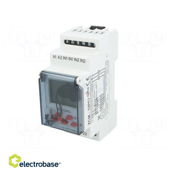 Programmable time switch | Range: 24h / 7days | DPDT | 24÷250VAC image 3