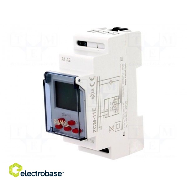 Programmable time switch | Range: 24h / 7days | SPDT | 230VAC | PIN: 5 image 1