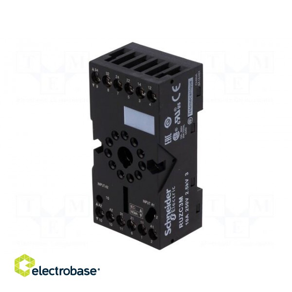 Relays accessories: socket | PIN: 11 | for DIN rail mounting image 1