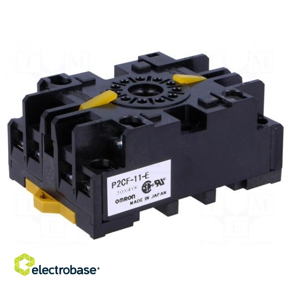 Relays accessories: socket | PIN: 11 | Mounting: DIN | 6A | 250VAC image 1