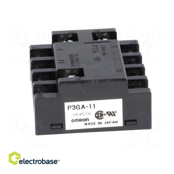 Relays accessories: socket | PIN: 11 | Mounting: on panel | 6A | 250VAC image 3
