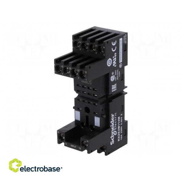 Relays accessories: socket | PIN: 14 | for DIN rail mounting | 10A image 1