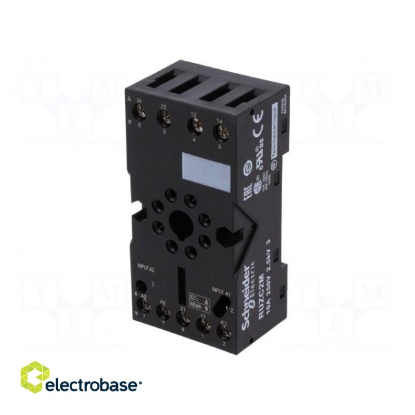 Relays accessories: socket | PIN: 8 | Mounting: DIN image 1