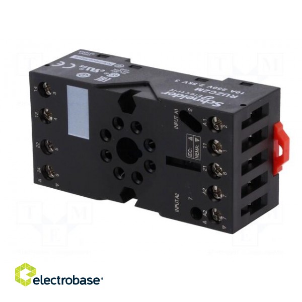 Relays accessories: socket | PIN: 8 | for DIN rail mounting image 2