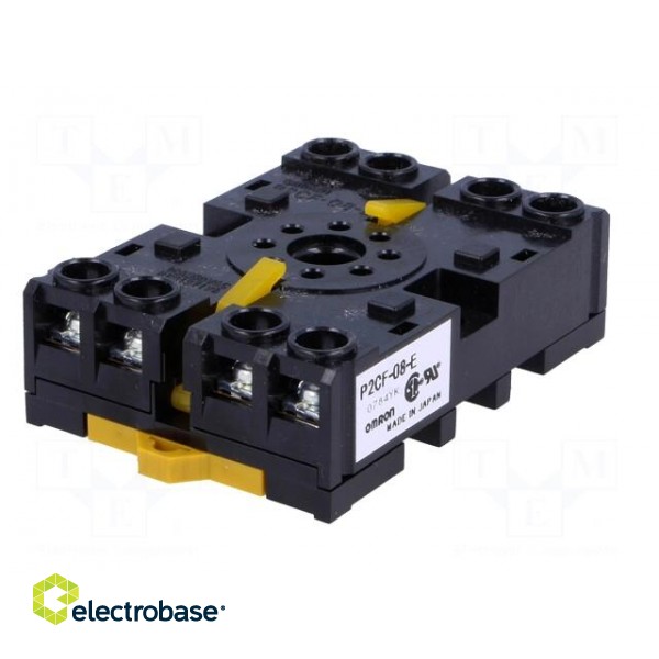 Relays accessories: socket | PIN: 8 | Mounting: DIN | 6A | 250VAC | octal image 2