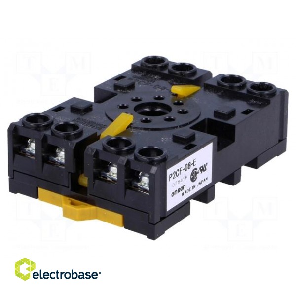Relays accessories: socket | PIN: 8 | for DIN rail mounting | 6A image 1