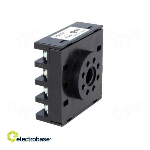 Relays accessories: socket | PIN: 8 | on panel | 6A | 250VAC | octal image 8